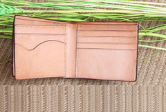 Handmade knit fashion leather billfold ID card photo holder bifold wallet for women/lady girl - EverHandmade