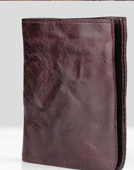 Genuine Leather Mens Cool Slim Leather Wallet Men Small Wallets Bifold for Men