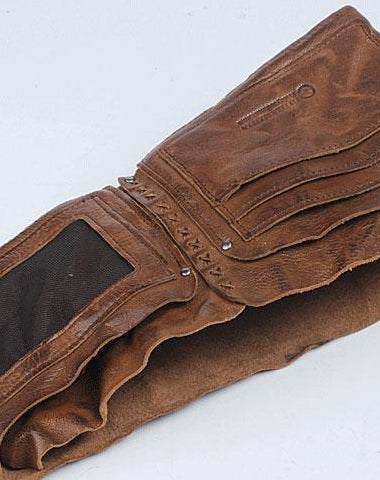 Cool Leather Mens Small Bifold Leather Wallet Men billfold Wallets for Men