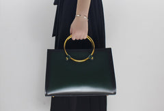 Genuine Leather handbag  purse shoulder bag black for women leather crossbody bag - EverHandmade