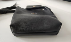Genuine Black Leather Womens Bucket Brown Side Bag Vertical White Shoulder Bag For Womens Green Leather Crossbody Bag