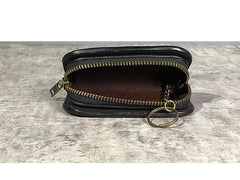 Handmade Brown Leather Mens Cool Key Wallets Car Key Change Coin Holder Car Key Case for Men