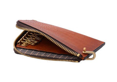 Cool Leather Mens Black Key Chain Wallet Car Key Wallet Brown Car Key Case Keys Holder for Men