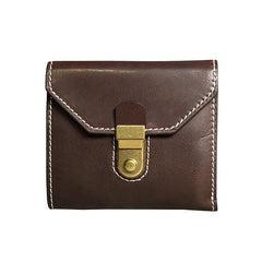 Genuine Leather Coffee Mens Cool Envelope billfold Leather Wallet Men Bifold Black Small Wallets for Men