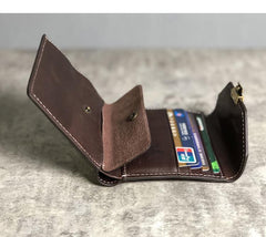 Genuine Leather Coffee Mens Cool Envelope billfold Leather Wallet Men Bifold Black Small Wallets for Men