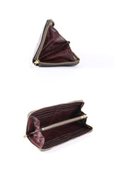 Cool Leather Mens Coffee Long Wallet Zipper Clutch Bag Phone Wallet Long Wallet For Men