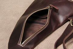 Vintage Leather Mens Cool Sling Bag for Men Sling Shoulder Bag Chest Bag for men