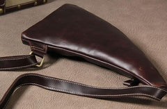 Vintage Leather Mens Cool Sling Bag for Men Sling Shoulder Bag Chest Bag for men