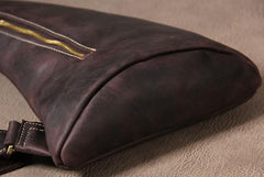 Vintage Leather Mens Cool Sling Bag for Men Sling Shoulder Bag Chest Bag for men