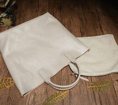 Genuine Fashion Leather Brown Gray Tote Bag Shopper Bag Tote Purse For Women