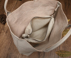 Genuine Fashion Leather Brown Gray Tote Bag Shopper Bag Tote Purse For Women