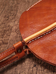 Vintage Womens Circle Clutch Bag Round Small Purses Wristlet Round Bag for Ladies