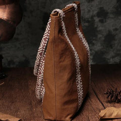 Vertical Brown Leather Tote Bag Womens Green Shopper Tote Handbag Purse