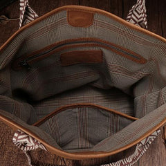 Vertical Brown Leather Tote Bag Womens Green Shopper Tote Handbag Purse