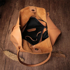 Vertical Black Leather Tote Bag Womens Brown Shopper Tote Handbag Purse