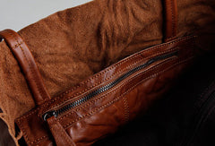Genuine Leather Black Brown Handbag Large Tote Bag Wrinkled Shopper Bag Shoulder Bag Purse For Women