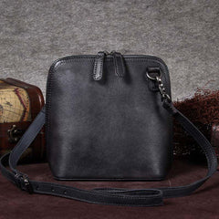Black Leather Womens Square Small Side Bag Vintage Brown Small Shoulder Bag for Ladies
