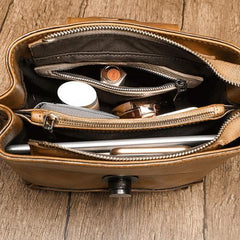 Small Vintage Womens Brown Leather Chain Shoulder Bag Chain Fashion Black Side Bag for Ladies