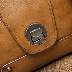 Small Vintage Womens Brown Leather Chain Shoulder Bag Chain Fashion Black Side Bag for Ladies