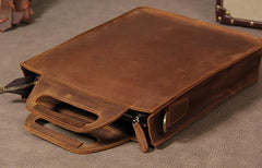 Vintage Mens Coffee Handbag Leather Cool Shoulder Bag for Men