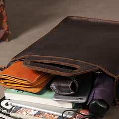 Cool Leather Vintage Mens Brown Coffee Handbag Shoulder Bag for Men