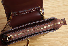 Genuine Leather Cute Crossbody Bag Clutch Wristlet Bag Shoulder Bag Women Leather Purse