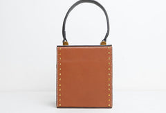 Genuine Leather Cute Cube Handbag Crossbody Bag Shoulder Bag Women Leather Purse