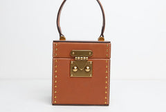 Genuine Leather Cute Cube Handbag Crossbody Bag Shoulder Bag Women Leather Purse
