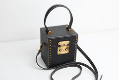 Genuine Leather Cute Cube Handbag Crossbody Bag Shoulder Bag Women Leather Purse