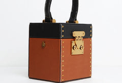 Genuine Leather Cute Cube Handbag Crossbody Bag Shoulder Bag Women Leather Purse