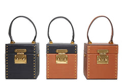 Genuine Leather Cute Cube Handbag Crossbody Bag Shoulder Bag Women Leather Purse