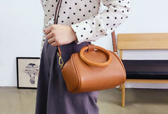 Genuine Leather Cute Doctor Bag Handbag Crossbody Bag Shoulder Bag Women Leather Purse