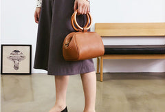 Genuine Leather Cute Doctor Bag Handbag Crossbody Bag Shoulder Bag Women Leather Purse