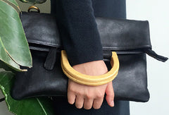 Genuine Leather Cute Handbag Clutch Shoulder Bag Women Leather Purse