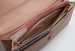 Leather Cute Womens Long Slim Wallet Bifold Long Wallet Purse For Women