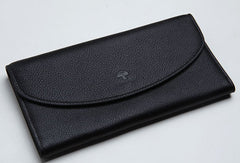 Leather Cute Womens Long Slim Wallet Bifold Long Wallet Purse For Women