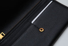 Leather Cute Womens Long Slim Wallet Bifold Long Wallet Purse For Women