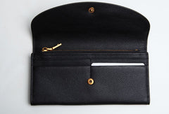 Leather Cute Womens Long Slim Wallet Bifold Long Wallet Purse For Women