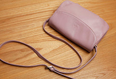 Genuine Leather Cute Purple Crossbody Bag Shoulder Bag Women Leather Purse