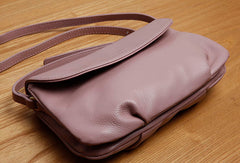 Genuine Leather Cute Purple Crossbody Bag Shoulder Bag Women Leather Purse
