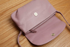 Genuine Leather Cute Purple Crossbody Bag Shoulder Bag Women Leather Purse