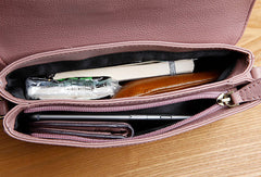 Genuine Leather Cute Purple Crossbody Bag Shoulder Bag Women Leather Purse