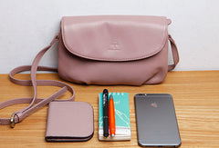 Genuine Leather Cute Purple Crossbody Bag Shoulder Bag Women Leather Purse