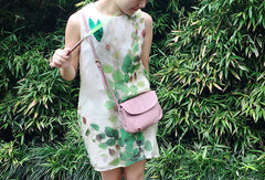 Genuine Leather Cute Purple Crossbody Bag Shoulder Bag Women Leather Purse