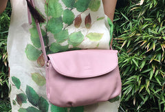 Genuine Leather Cute Purple Crossbody Bag Shoulder Bag Women Leather Purse