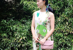 Genuine Leather Cute Purple Crossbody Bag Shoulder Bag Women Leather Purse