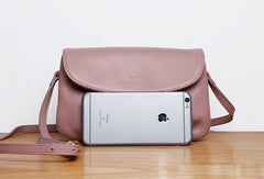 Genuine Leather Cute Purple Crossbody Bag Shoulder Bag Women Leather Purse