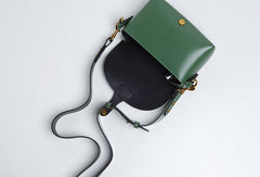 Genuine Leather Cute Brown Small Crossbody Bag Shoulder Bag Women Girl Fashion Leather Purse