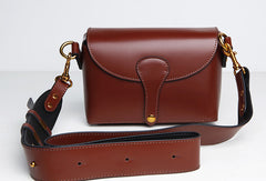 Genuine Leather Cute Brown Small Crossbody Bag Shoulder Bag Women Girl Fashion Leather Purse