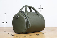 Genuine Leather Cute Small Handbag Boston Bag Crossbody Bag Shoulder Bag Women Leather Purse